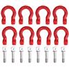 Akozon Rimorchio RC, Grillo di Salvataggio Blocco Fermo per 1 10 D Anelli RC Arrampicata Auto Cingolata 8 Pezzi Assemblare Parti di Traino in Metallo