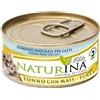 Naturina Elite Cibo Umido Naturale per Gatti - Tonno con Mais - 24x70 gr
