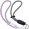 SURPHY Cordino per Cellulare,2 Pezzi Regolabili Universale Cordino,Laccio da Polso in Nylon Resistente e Antifurto,Compatibile con Ventilatori Portatili/Chiavi/Portafogli,24cm(Nero & Lilla)