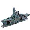 Duokon Barca a Vela affondata per la Decorazione dell'acquario, Simulazione Resina Peschereccio Acquario Ornamento per Tartarughe, Piccoli gamberetti, Pesci,