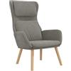vidaXL Poltrona Relax Grigio Chiaro in Velluto