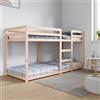 ShGaxin Letto a Castello 80x200 cm in Legno Massello di Pino per Bambini e Adulti, Struttura Robusta - 821649