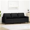 LAPOOH Divano a 3 Posti in Velluto Nero 180 cm, Design Moderno, Economico per Soggiorno (SPU:359214)