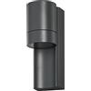 LEDVANCE Lampada da esterno ENDURA CLASSIC ISIDOR W, lampada da parete, attacco GU10, grigio scuro, alluminio, installazione semplice e veloce, diffusore opaco, classe di protezione IP65, uso esterno