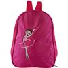 RiToEasysports Borsa da Ballo in Nylon Borsa da Ballo per Ragazze Zaino Ricamato per Danza Classica per Bambini, Danza e Sport(31.50 * 25.00 * 12.00cm-Rosa Rossa)