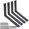 WINKER Staffe per mensole, 30,5 cm, resistenti, 30,5 cm, nero satinato