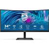 Philips monitor curvo 34 led va 21:9 3440x1440 1ms 350 cdm, usb-c, altezza, dp/hdmi, multimediale