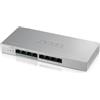Zyxel switch unmanaged plus 8 porte gigabit (4 poe), easy management per vlan, qos, design senza ventole, desktop