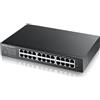 Zyxel switch managed 24 porte gigabit, supporto ipv6, vlan, design senza ventole, desktop/rack