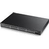 Zyxel switch managed 48 porte gigabit, 2xsfp, ssenza ventole, desktop/rack
