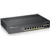 Zyxel switch managed nebulaflex 8 porte gigabit poe + 2 dual gigabit, ipv6, vlan, qos, igmp, design