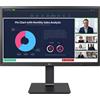 Lg monitor 23,8 led ips 16:9 fhd 5ms 250 cdm, pivot, webcam, usb-c hub, dp/hdmi, multimediale