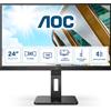 Aoc monitor 23,8 led va fhd 16:9 4ms 250 cdm, pivot, vga/dvi/dp/hdmi, multimediale