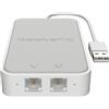 Keenetic linear (kn-3110), adattatore voip 2 porte fxs rj11, compatibile con tutti gli operatori