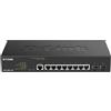 D-link switch 8 porte gbit poe managed incl. 2 x sfp