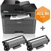 Brother multif. laser a4 b/n, 32ppm fronte/retro usb/wifi all in box 2 toner gratuiti