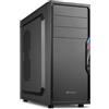 Sharkoon case vs4-s, atx, 6 slots expansion, 2 usb2.0 front, drive bay da 2,5"/3,5"/5,25", 1x120mm fan installed, no psu, nero