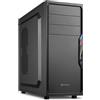 Sharkoon case vs4-v, atx, 6 slots expansion, 2xusb 3.0 front, drive bay da 2,5/3,5/5,25, 1x120mm fan front, no psu, colore nero
