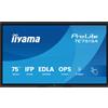 iiyama ProLite TE7515A-B1AG Display interattivo 4K UHD da 75 certificato Google EDLA