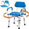 VEVOR Sedia da Doccia Girevole a 360 Sedile Bagno Imbottito per Doccia 138 kg