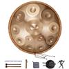 VEVOR Tamburo Handpan, Tamburo Handpan da 55,88 cm 12 Note in Re Minore con mazze, Supporto per Handpan 440Hz e Borsa Trasporto, Tamburo Curativo in Acciaio, Strumenti a Percussione per Principianti