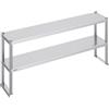 VEVOR Scaffale a Doppio Piano 305 x 1524 x 600 mm Scaffale in Acciaio Inossidabile a Doppio Livello, Altezza Regolabile, Tavolo da Lavoro di Preparazione per Scaffale per Cucina, Ristorante, Officina