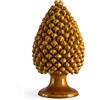 BEVILACQUA PIGNA DECORATIVA, CERAMICA SICILIANA GIALLO MIELE, XL - h 40 x L 24 cm