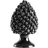 BEVILACQUA PIGNA DECORATIVA, CERAMICA SICILIANA NERO, S - h 25 x L 13 cm