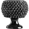 BEVILACQUA VASO PIGNA, CERAMICA SICILIANA NERO, M - h 20 x L 20 cm