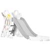 AIYAPLAY Scivolo per Bambini 18-36 Mesi in PE e PP a Tema Spaziale con Scale Antiscivolo, 157x46.5x80 cm, Grigio e Bianco | Aosom Italy