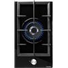 PremierTech® PremierTech PC301G Piano Cottura a Gas 1 fuoco 30cm Vetro Nero 1 bruciatore Griglie in Ghisa