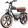 Ridstar CR20 Bicicletta elettrica, motore da 1000 W, batteria da 48 V 20 Ah, pneumatici larghi da 20*4,0 pollici, 70 km