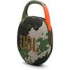 JBL Clip 5 Speaker Bluetooth Portatile, Altoparlante Wireless Compatto, Moschettone Integrato, Waterproof e Resistente alla Polvere IP67, fino a 12 h di Autonomia, App JBL Portable, Mimetico
