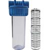 WK Contenitore Filtro 10 3/4 Tipo 3 Pezzi Staffabili con Cartuccia in Nylon lavabile e riutilizzabile 10 - Made in Italy - Struttura Robusta e Versatile per Filtrazione dell'Acqua