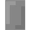 MANI TEXTILE - Tappeto Greco Grigio Dimensioni - 80 x 150