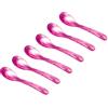 Marzoon Heim Söhne Set di 6 cucchiai in vetro acrilico, circa 12,2 cm, incantevoli cucchiai per uova in effetto madreperla per momenti indimenticabili durante la colazione, il dessert e altro ancora