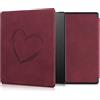 kwmobile Custodia eReader Compatibile con Amazon Kindle Oasis 10. Generation Cover - eBook Reader Flip Case - Cover eReader Magnetica Pelle PU Cuore