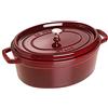 STAUB Casseruola/Cocotte in Ghisa, Ovale 31 cm, 5.5 Litri, Rosso (Granatina)