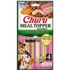 INABA Churu Meal Topper, Snack per Cani Cremoso con Pollo e Salmone - 1 Pack (4 Stick x 14gr) - Condimento per Cibo Secco - Snack Cani Senza Conservanti o Coloranti Artificiali, Grain-Free