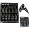 US PRO Tools 3593 - Set di 10 chiavi a bussola esagonali da 1/2, attacco da 4 mm a 19 mm