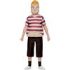 SMIFFYS Costume da Pugsley, Addams Family, Bordeaux, con top, pantaloni e maschera