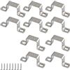 Zerniple Supporto per tubo quadrato a forma di U, 30 x 30 mm, in acciaio inox 304, con viti autofilettanti in acciaio inox, 10 pezzi