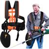 Bindokun Imbracatura Decespugliatore Universale, Cintura Comfort Doppia Spalla, Tracolla Professionale per Tagliaerba e Decespugliatori da Giardino (Nero)