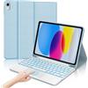 Occtingkind, Tastiera per iPad A16 2025 e iPad 10 Gen 2022, Custodia con Tastiera per iPad10.9/11, Cover Touchpad Tastiera Bluetooth Magnetica Retroilluminata, Italiano Layout, USB C, Azzurro