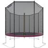 Ultrasport Giardino, Adatto Ingresso Basso, Set Completo, Incluso Tappeto Elastico con Rivestimento UV, Rete di Sicurezza, Staffe in Acciaio Unisex-Bambini, Rosa, Trampolino-Ø 305 cm