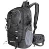 MOSISO Zaino Trekking Leggero 30 Litri, Pieghevole per Uomo e Donna con 2 Tasche Frontali e Cinturino Elastico per Viaggi e Campeggio All'Aperto, Nero