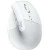 Logitech Lift for Mac, mouse ergonomico wireless, Bluetooth, clic silenzioso, smartwheel silenziosa, 4 pulsanti personalizzabili, per macOS/iPadOS/MacBook Pro/Macbook Air/iMac/iPad - OffWhite