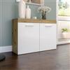 DEGHI Madia 100x70h cm a 2 ante in legno effetto rovere aystar e bianco - Ayer