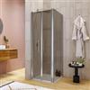 DEGHI Box doccia 80x80 apertura saloon con vetro anticalcare bronzato e profilo cromo 195h - Lost