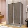 DEGHI Box doccia 80x120 apertura saloon con vetro anticalcare bronzato e profilo cromo 195h - Lost